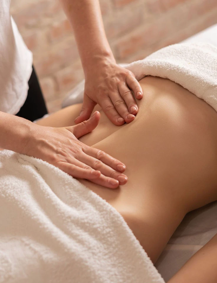 massage ventre Massage abdominal pendant une séance d’Expanse Therapy